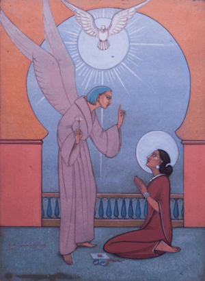Annunciation 1955 Watercolour